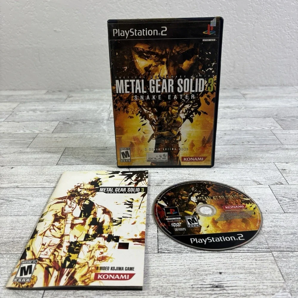 Metal Gear Solid 3: Snake Eater Sony PlayStation 2, 2004, Complete with Manual